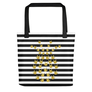 ASL Bag "ILY Pineapple-Gold" Polyester 15x15 ASL Tote Bag