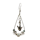 ASL Jewelry "Powder Blue Glass" Teardrop Hoop ILY Earrings