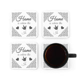 ASL Merchandise "ILY Home" Corkback ASL Coaster Set