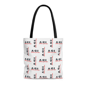 ASL Bag "Flag Letters" Polyester 15x16 ASL Tote Bag