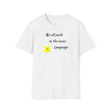 ASL Shirt "Everyone Smiles" Unisex Short Sleeve Sign Language T-Shirt