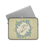 ASL Merchandise "Blue Floral" Sign Language Laptop Sleeve