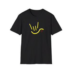 ASL Shirt "ILY Heart" Unisex Short Sleeve Sign Language T-Shirt