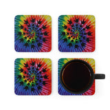 ASL Merchandise "ILY Tie-Dye" Corkback ASL Coaster Set