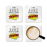 ASL Merchandise "Super Power" Corkback ASL Coaster Set