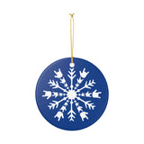 Holiday "ILY Snowflake" Ceramic ASL Christmas Ornament
