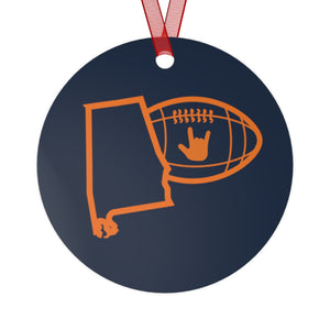 Holiday "Auburn" Metal ASL Christmas Ornament