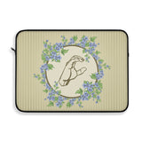 ASL Merchandise "Blue Floral" Sign Language Laptop Sleeve