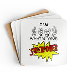 ASL Merchandise "Super Power" Corkback ASL Coaster Set