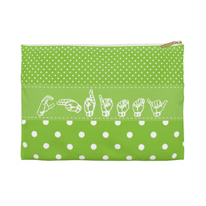 ASL Bag "Polka-Dots" Zippered Polyester ASL Accessory Bag