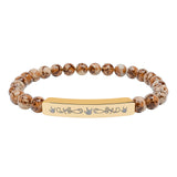 ASL Bracelet "ILY Elegant" Engraved Natural Stone Bar Bracelet
