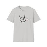 ASL Shirt "ILY Heart" Unisex Short Sleeve Sign Language T-Shirt