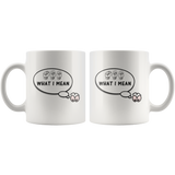 Sign Language Mug "See What I Mean" White Ceramic ASL Coffee Mug