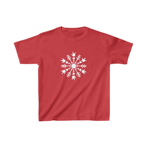 Holiday "ILY Snowflake" Youth Short Sleeve ASL Christmas T-Shirt