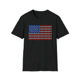 ASL Shirt "ILY Flag USA" Unisex Short Sleeve Sign Language T-Shirt
