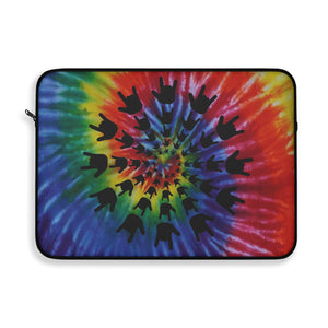 ASL Merchandise "ILY Tie-Dye" Sign Language Laptop Sleeve