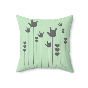 ASL Home Decor "ILY Sprout" ASL Throw Pillow - Multiple Sizes