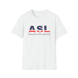 ASL Shirt "Flag Letters" Unisex Short Sleeve Sign Language T-Shirt