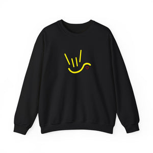 ASL Shirt "ILY Heart" Unisex Crewneck ASL Sweatshirt