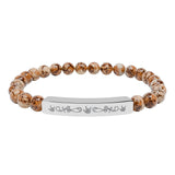 ASL Bracelet "ILY Elegant" Engraved Natural Stone Bar Bracelet
