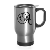 Sign Language Mug "ILY Monogram" Stainless Steel ASL Travel Mug - silver