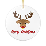 Holiday "ILY Rudolph" Ceramic ASL Christmas Ornament