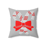 Holiday "ILY Candy Cane" Christmas ASL Throw Pillow - Multiple Sizes