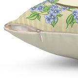 ASL Home Decor "Blue Floral" ASL Throw Pillow - Multiple Sizes