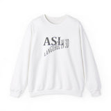 ASL Shirt "Language in 3D" Unisex Crewneck ASL Sweatshirt