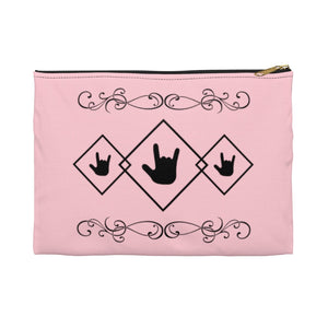 ASL Bag "ILY Squared" Zippered Polyester ASL Accessory Bag