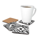 ASL Merchandse "ILY Zebra" Corkback ASL Coaster Set