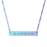 ASL Necklace "Personalized" Engraved ASL Bar Necklace