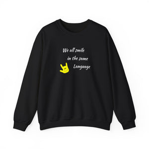 ASL Shirt "Everyone Smiles" Unisex Crewneck ASL Sweatshirt