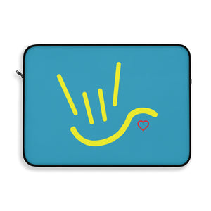 ASL Merchandise "ILY Heart" Sign Language Laptop Sleeve