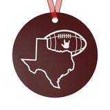 Holiday "Texas" Metal ASL Christmas Ornament