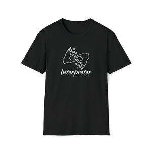 ASL Shirt "Interpreter" Unisex Short Sleeve Sign Language T-Shirt
