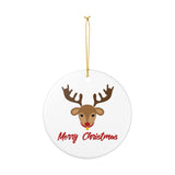 Holiday "ILY Rudolph" Ceramic ASL Christmas Ornament