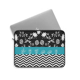 ASL Merchandise "Floral-Chevron" Sign Language Laptop Sleeve