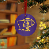 Holiday "Louisiana" Metal ASL Christmas Ornament