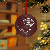 Holiday "Texas" Metal ASL Christmas Ornament