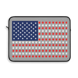 ASL Merchandise "ILY Flag USA" Sign Language Laptop Sleeve