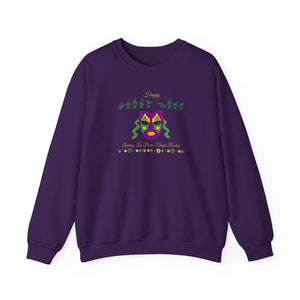 Holiday "Mardi Gras" Unisex Crewneck ASL Carnival Sweatshirt