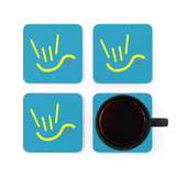 ASL Merchandise "ILY Heart" Corkback ASL Coaster Set
