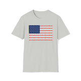 ASL Shirt "ILY Flag USA" Unisex Short Sleeve Sign Language T-Shirt