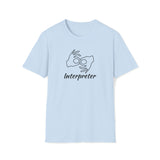 ASL Shirt "Interpreter" Unisex Short Sleeve Sign Language T-Shirt