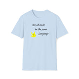 ASL Shirt "Everyone Smiles" Unisex Short Sleeve Sign Language T-Shirt