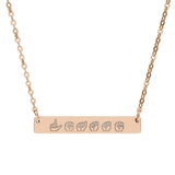 ASL Necklace "Personalized" Engraved ASL Bar Necklace