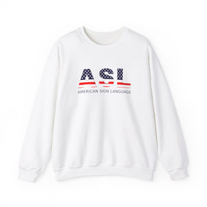 ASL Shirt "Flag Letters" Unisex Crewneck ASL Sweatshirt