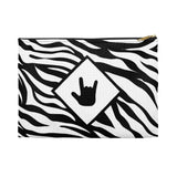 ASL Bag "ILY Zebra" Zippered Polyester Accessory Bag