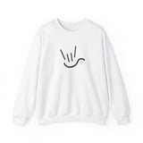 ASL Shirt "ILY Heart" Unisex Crewneck ASL Sweatshirt